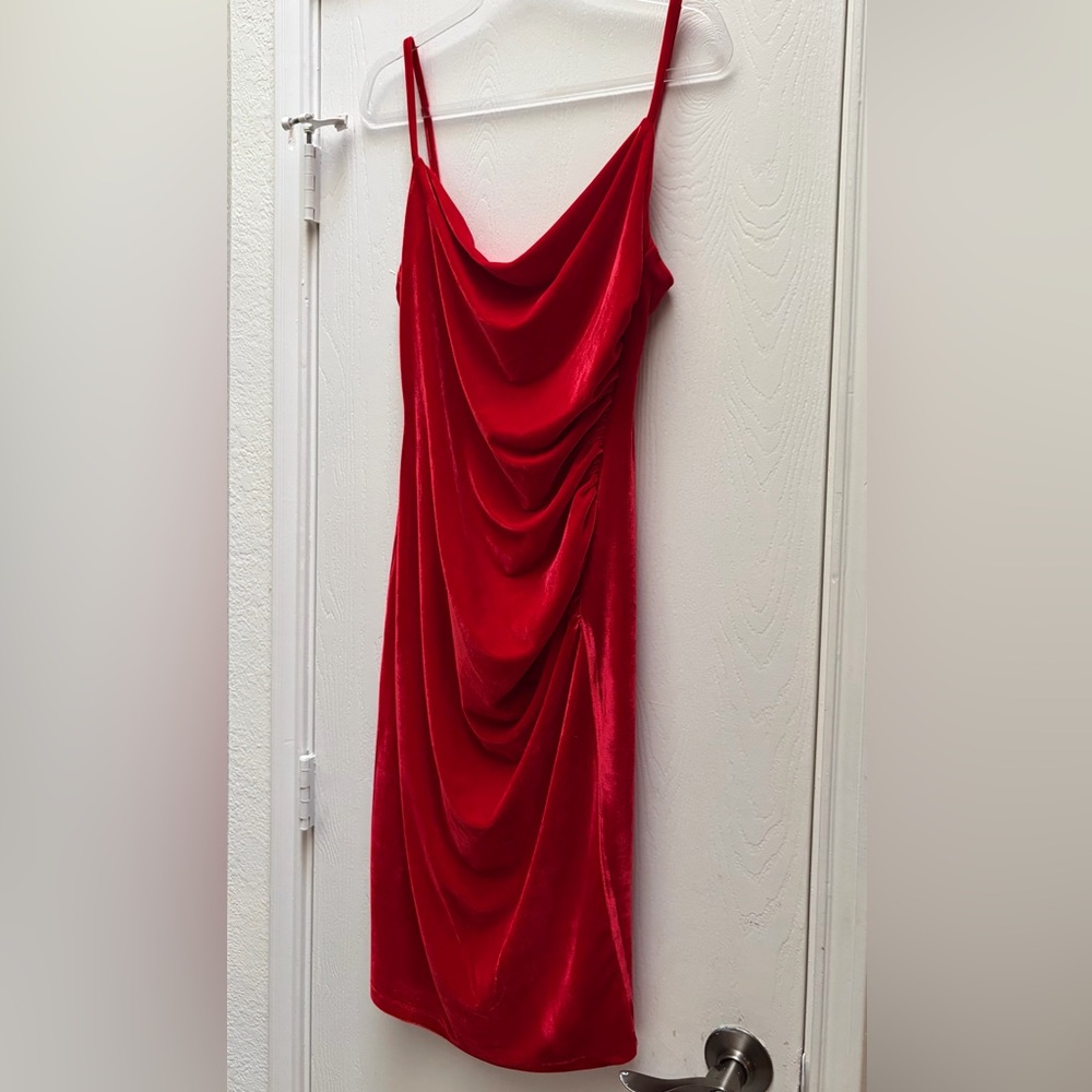 Laundry By Shelli Segal Vibrant Red Backless Dress - Picture 4 of 9